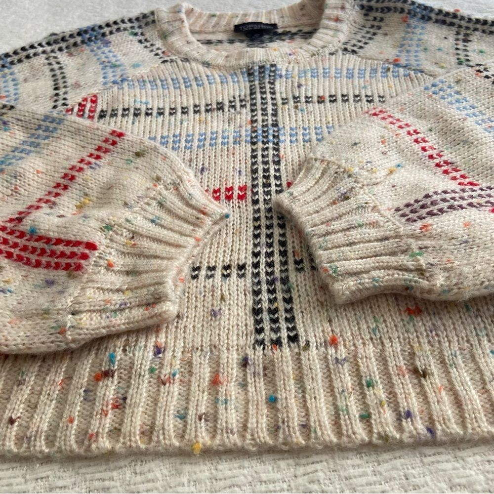Topshop Check Pattern Sweater - Picture 12 of 14